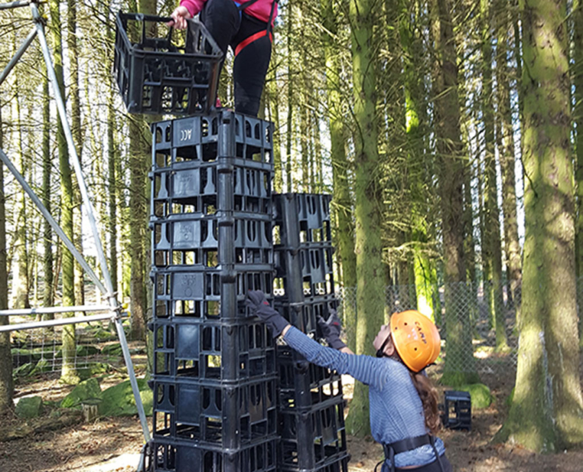 Crate Stacking with Harrogate Guides - Lupine Adventure Co-operative