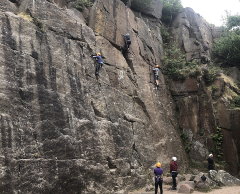 Climbing in the Peak District