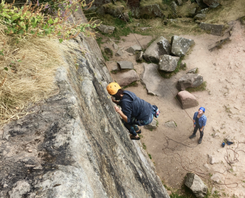 Climbing in the Peak District