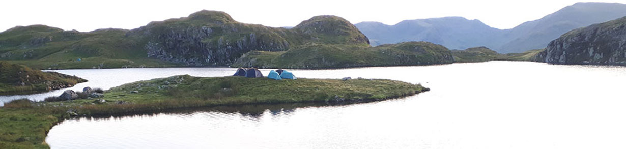 Wild camp on Angle Tarn Cumbria