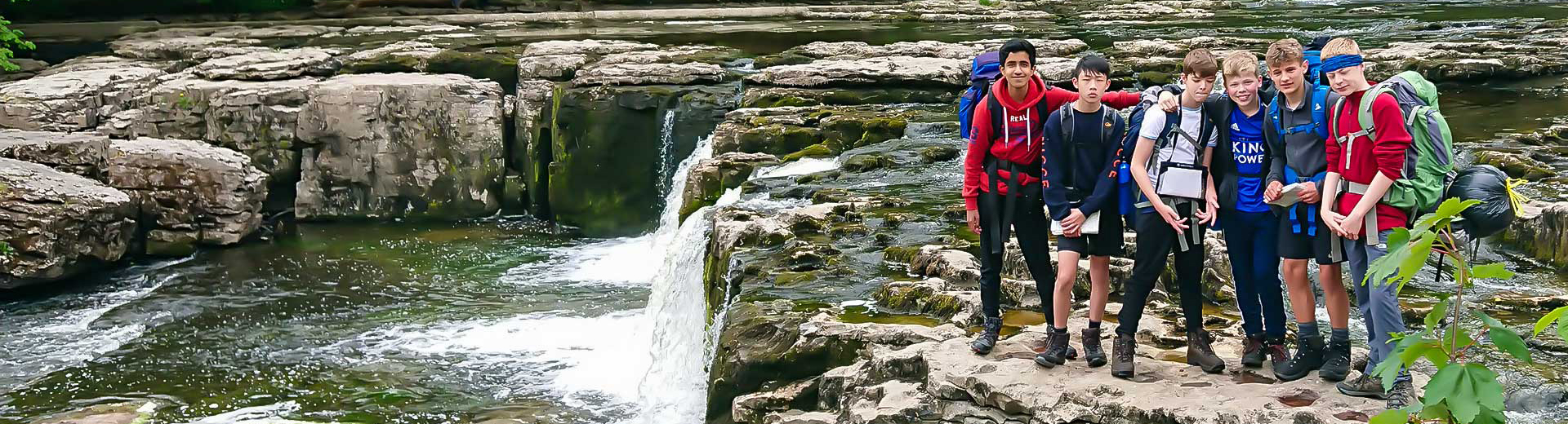 DofE Group at a waterfall